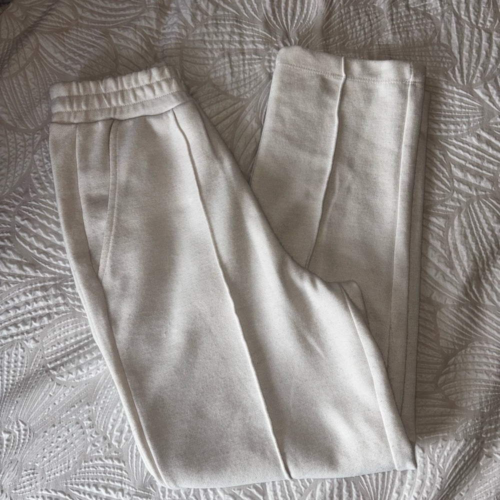Mango Cream Sweatpants Cozy Fleece Joggers